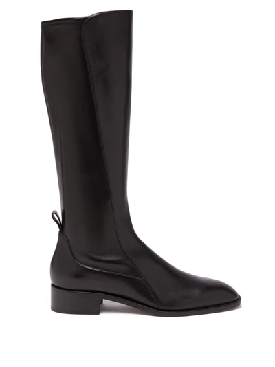Christian Louboutin Tagastretch Over-the-knee Red Sole Boots In Black
