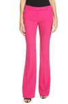 Alexander Mcqueen Leaf Crepe Slim Bootcut Pants In Pink