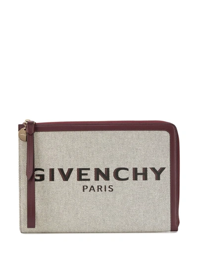 Givenchy Bond Large Pouch Clutch Bag In Neutrals