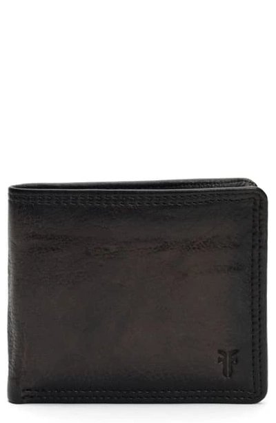 Frye Men's Murray Antiqued Leather Billfold Wallet In Carbon