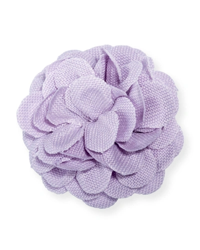 Hook + Albert Hook And Albert Large Lapel Flower In Purple