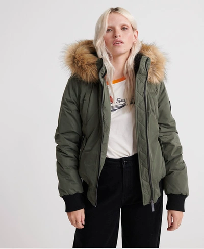 Superdry Microfibre Bomber Jacket In Green | ModeSens