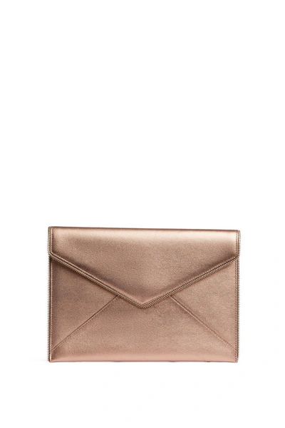 Rebecca Minkoff Leo Clutch In Rose Gold