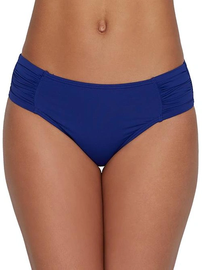 Tommy Bahama Pearl High-waist Bikini Bottom In Blue Sapphire