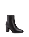 Aquatalia Women's Betsy Round-toe Booties In Black Leather