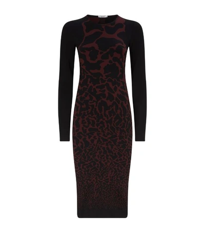 Wolford Leo Leopard-intarsia Jersey Midi Dress In Black