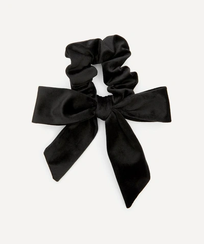 The Uniform Velvet Bow Scrunchie In Black