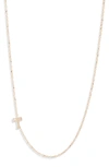 Anzie Diamond Initial Necklace In T