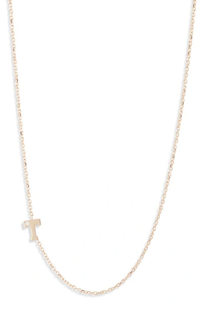 Anzie Diamond Initial Necklace In T