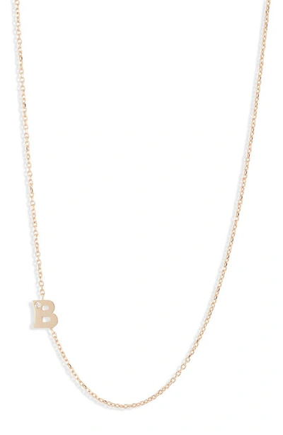 Anzie Diamond Initial Necklace In Initial B