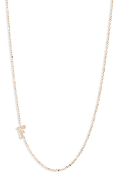 Anzie Diamond Initial Necklace In F