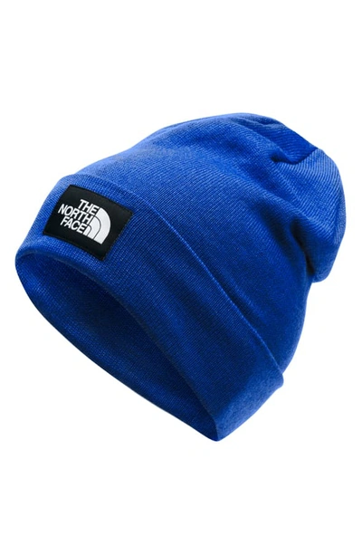 The North Face Dock Worker Recycled Beanie In Blue/ Black