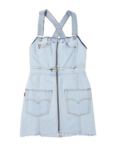 Re/done With Levi's Denim Dress In Blue