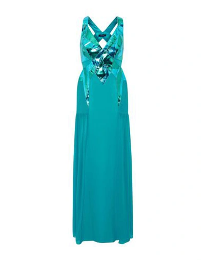 Versace Long Dresses In Turquoise
