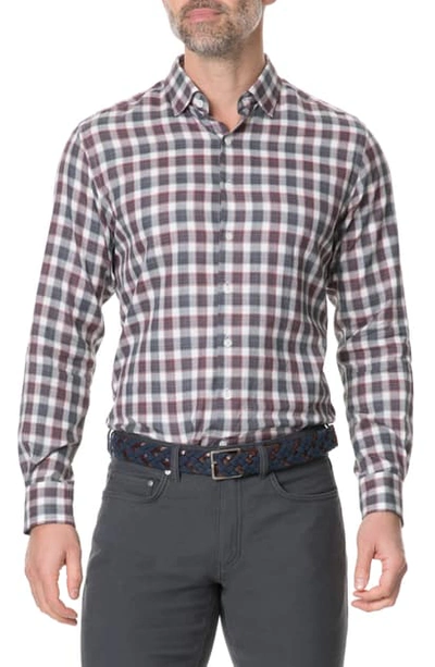 Rodd & Gunn Monaghan Regular Fit Check Flannel Button-up Shirt In Garnet
