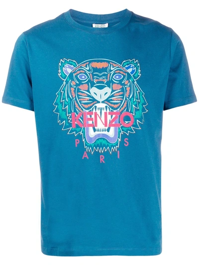 Kenzo Holiday Capsule Tiger T-shirt In Blue