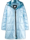 Ienki Ienki Iridescent Oversized Puffer Coat In Blue