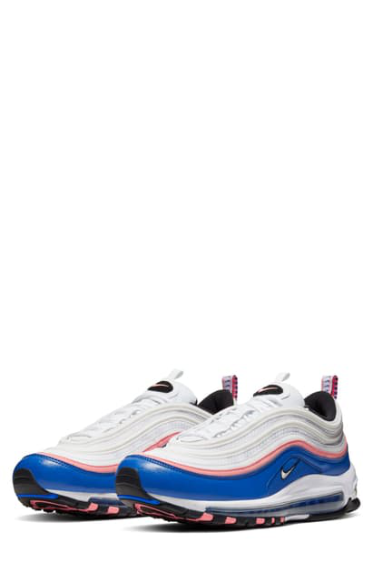 Nike Air Max 97 Sneaker In White/ Game Royal/ Pink Gaze | ModeSens