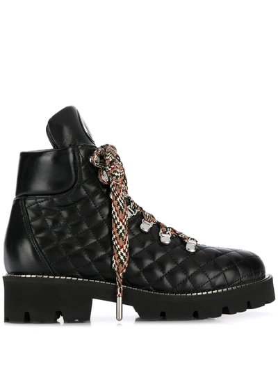 Baldinini Quilted Ankle Boots In Black