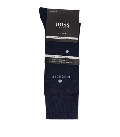 Hugo Boss Boss Merino Wool Blend Socks (pack Of 2)