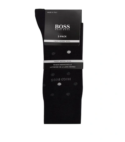 Hugo Boss Boss Merino Wool Blend Socks (pack Of 2)