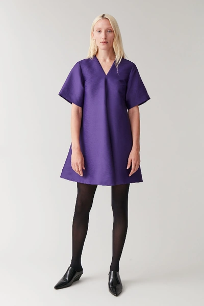 Cos Smooth A-line Dress In Purple | ModeSens