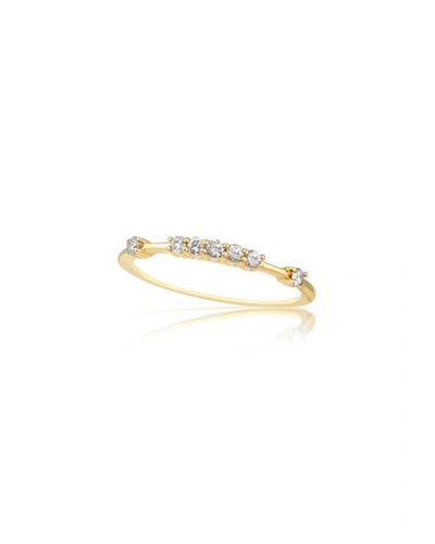 Stevie Wren Petite Raised 14k Gold Diamond Ring