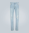 Givenchy Slim-fit Distressed Jeans In Blue