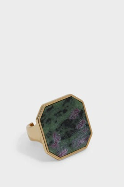 Isabel Marant Stone-embellished Ring In Green