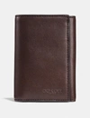 Coach Trifold Wallet In Mahogany