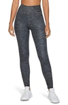 Nike Women's One Luxe Heathered Mid-rise Leggings In Black
