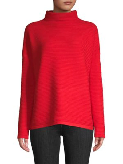French Connection Lena Funnelneck Sweater In Mars Red