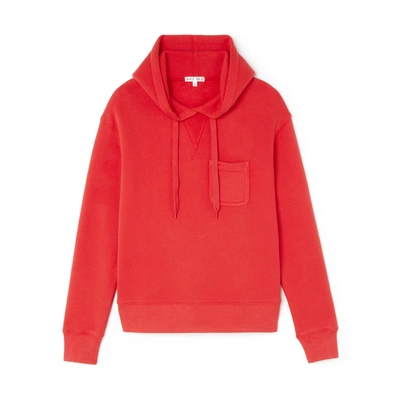 Alex Mill Pocket Hooded Sweatshirt In Red