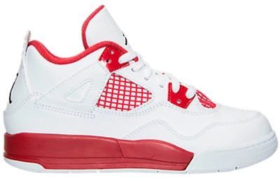 Pre-owned Jordan 4 Retro Alternate (ps) In White/black-gym Red
