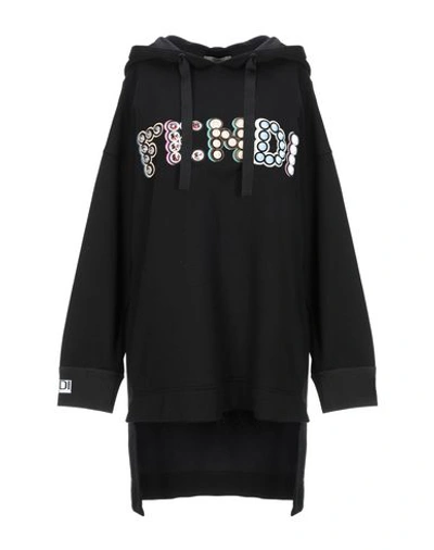 Fendi Hooded Sweatshirt In Black
