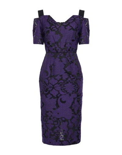 Roland Mouret Knee-length Dresses In Purple