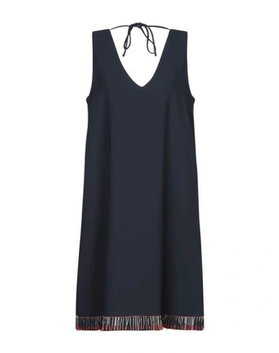Emporio Armani Short Dresses In Dark Blue