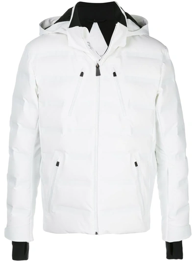 Aztech Mountain 'nuke Suit' Hooded Waterproof Puffer Jacket In White