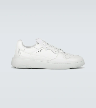 Givenchy Wing Low Leather Sneakers In White