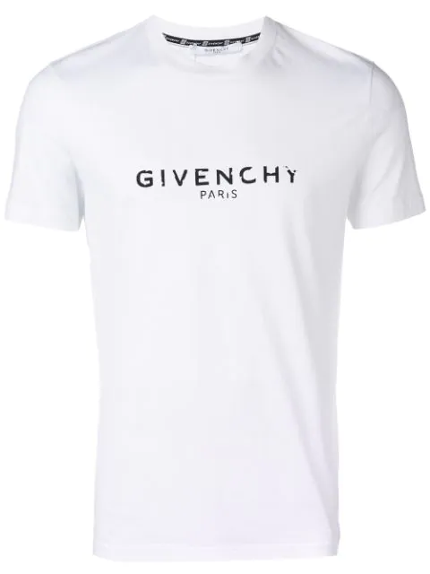 Givenchy White Oversized 'paris' Vintage T-shirt | ModeSens