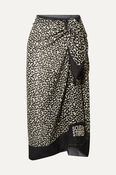 Solid & Striped Leopard-print Voile Pareo In Leopard Print