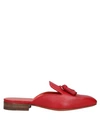 Santoni Woman Mules & Clogs Red Size 6 Soft Leather