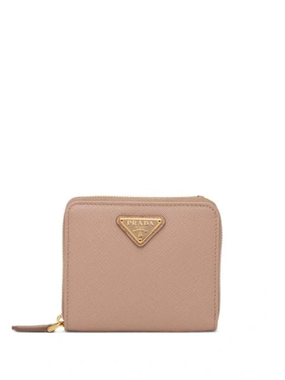 Prada Small Zipped Wallet In Pink