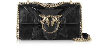 Pinko Love Mini Rockstar Shoulder Bag In Black