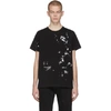 Helmut Lang Logo-embroidered Splatter-print Cotton T-shirt In Basalt Black