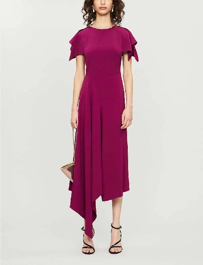 roland mouret asymmetrical midi dress Black Monette Asymmetric Dress main image 0