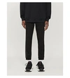 Hugo Boss Relaxed-fit Tapered Jersey Jogging Bottoms In Navy