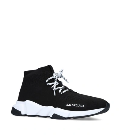 Balenciaga Speed Lace-up Stretch-knit Trainers In Black