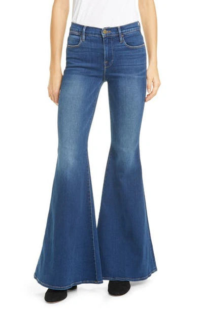 Frame Le High Super Flare Stretch-denim Jeans In Cantine