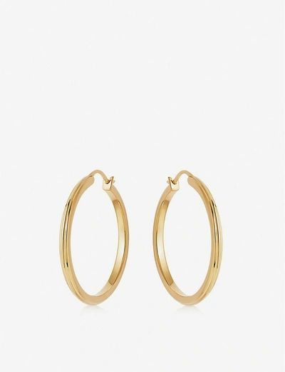 Astley Clarke Womens Gold Linia 18ct Gold-plated Sterling Silver Hoop Earrings